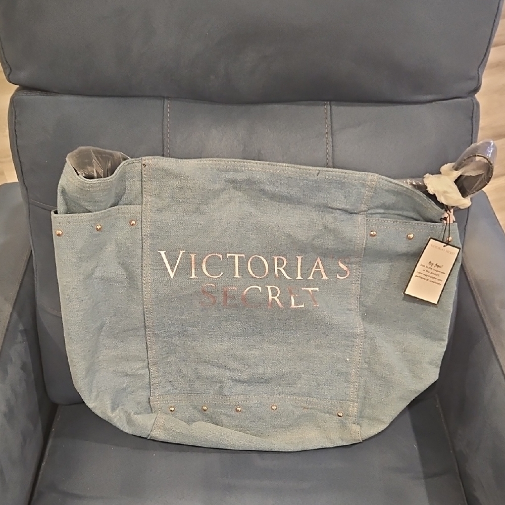 Victoria's Secret Denim Blue Tote